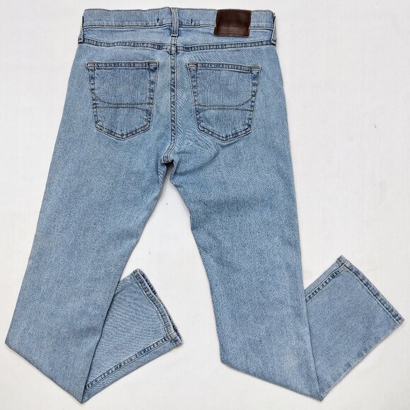 HOLLISTER Distressed Jeans Slim Straight Epic Flex Light Wash Denim Mens 30 x 32 - Picture 5 of 13